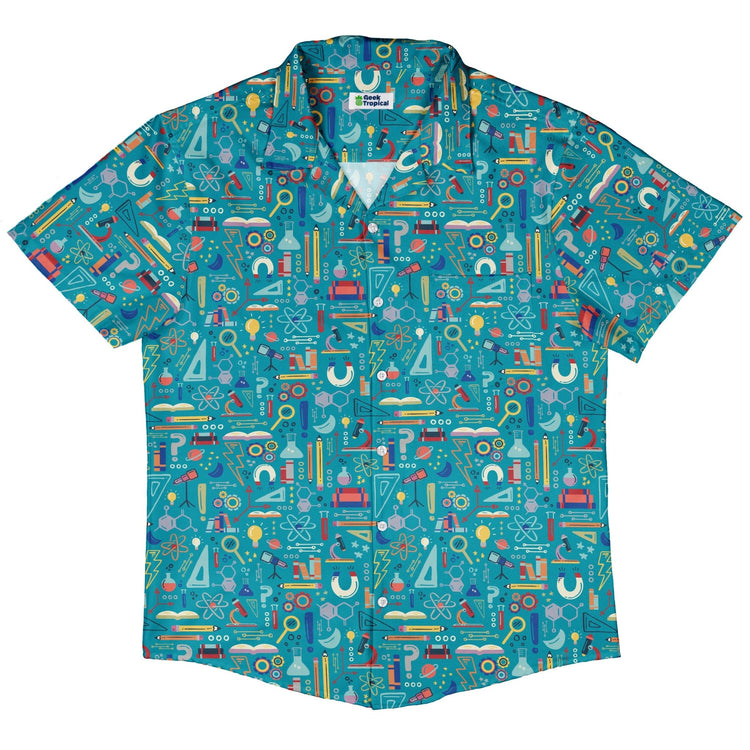 Just Science Button Up Shirt Geek Nerd adult sizing Design by Zirkus Design q225