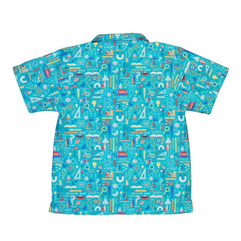Just Science Youth Hawaiian Shirt Geek Nerd Design by Zirkus Design q225 science print