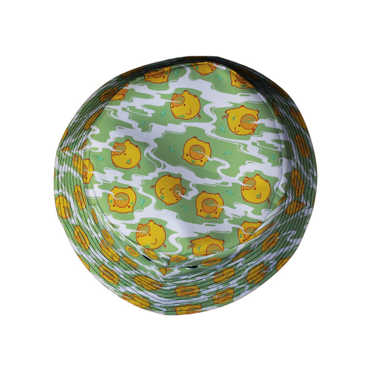Kawaii Piglets Incense Green Bucket Hat - Anime - Design by Ardi Tong - lx - B