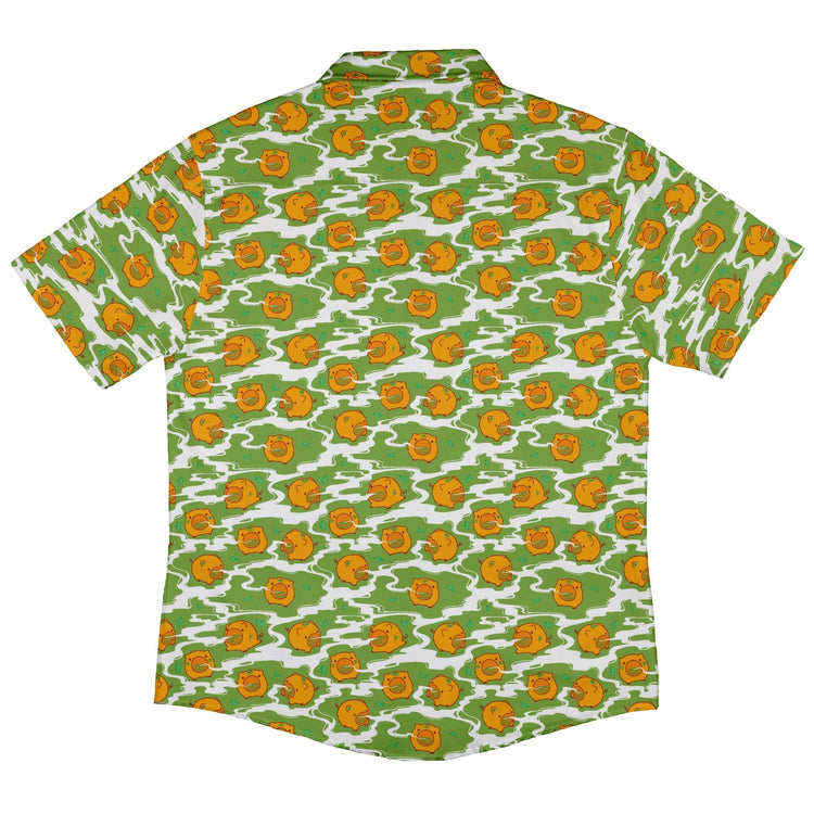 Kawaii Piglets Incense Green Button Up Shirt - adult sizing - Anime - Design by Ardi Tong