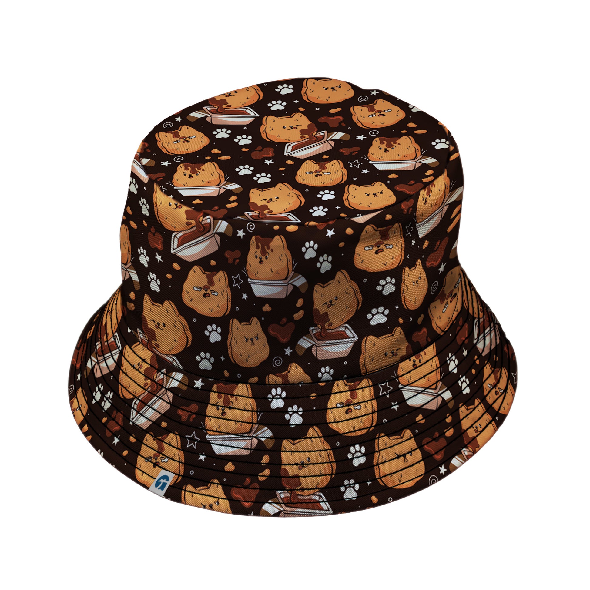 Kitten Nuggets Bucket Hat Black Stitching