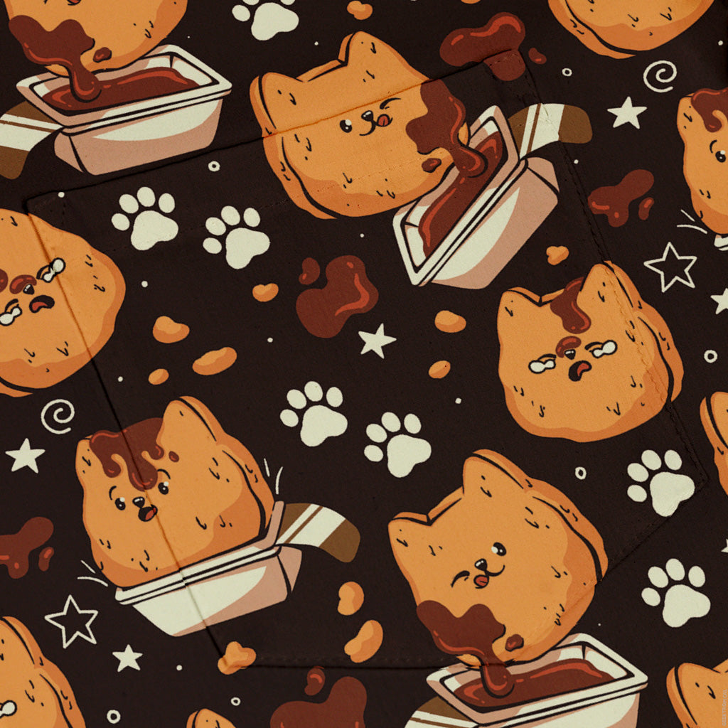 Kitten Nuggets Button Up Shirt Pocket