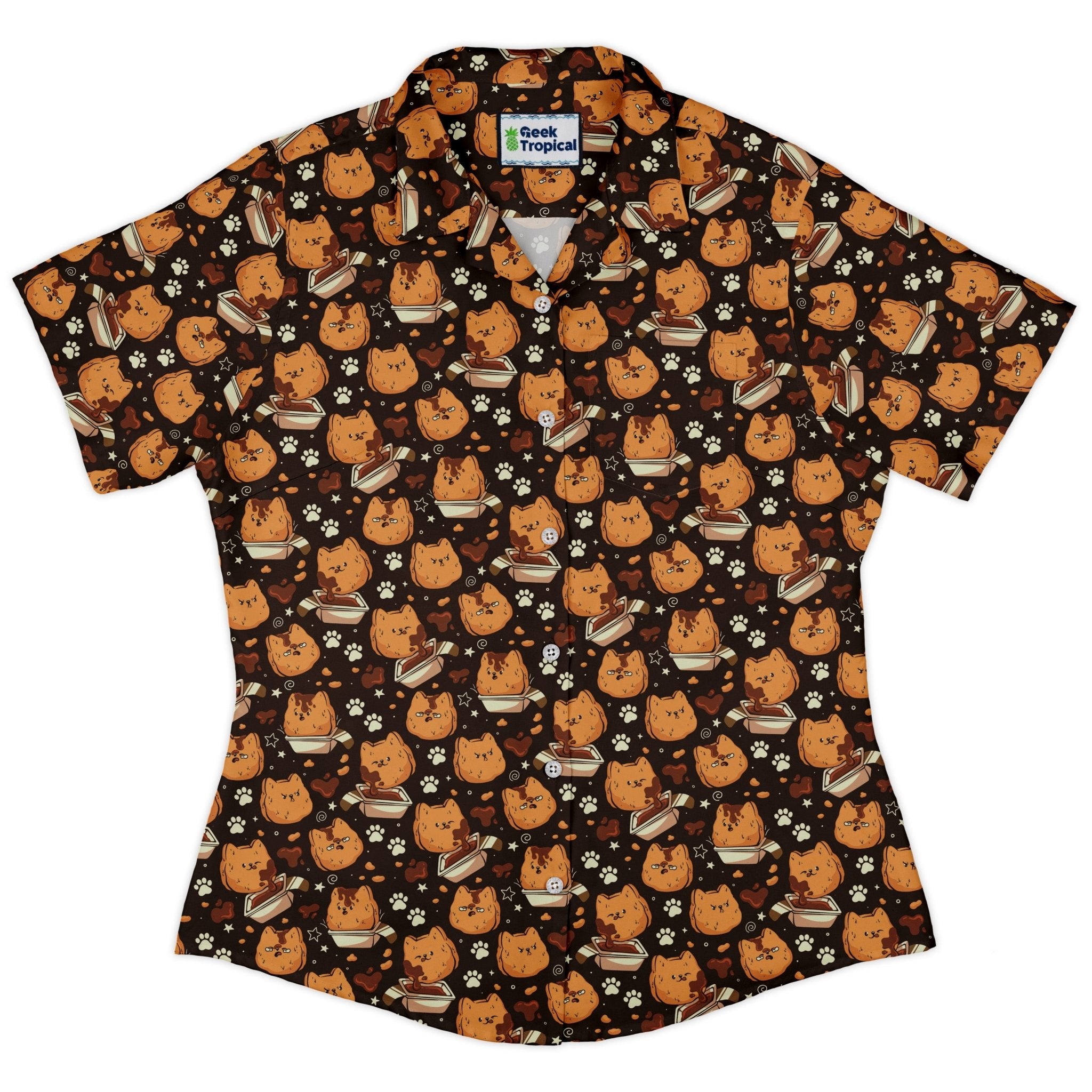 Kitten Nuggets Curvy Button Up Shirt 2