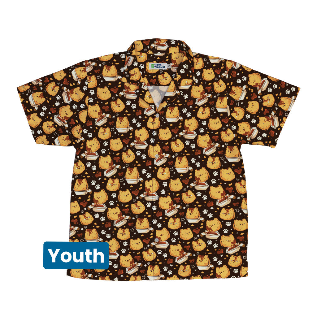 Kitten Nuggets Youth Hawaiian Shirt Front
