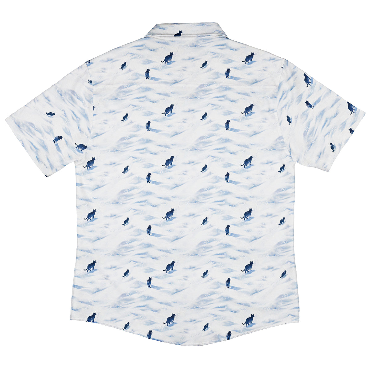 Kitty Snow Trail Button Up Shirt Back
