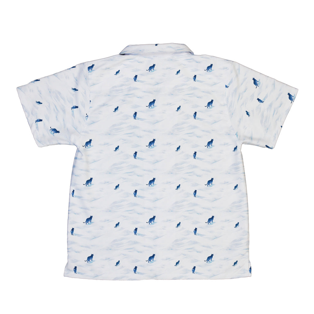 Kitty Snow Trail Youth Hawaiian Shirt Back