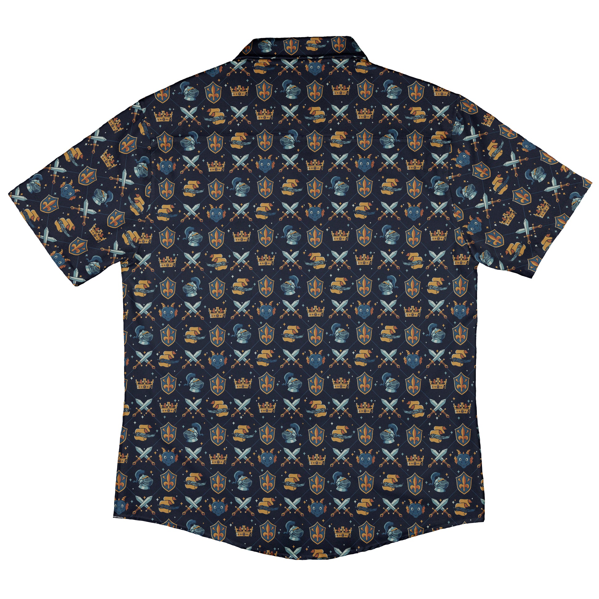 Knight Quest Crest Button Up Shirt Back