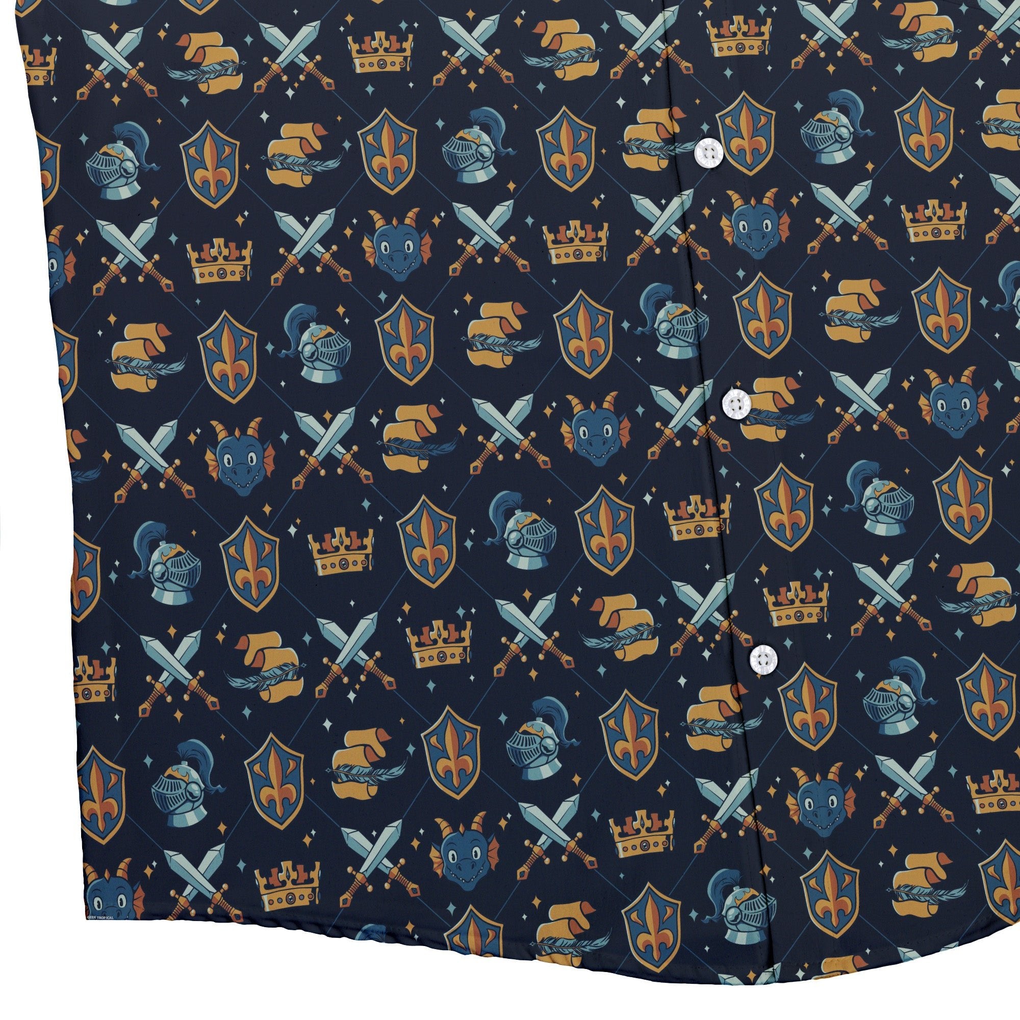 Knight Quest Crest Button Up Shirt 2