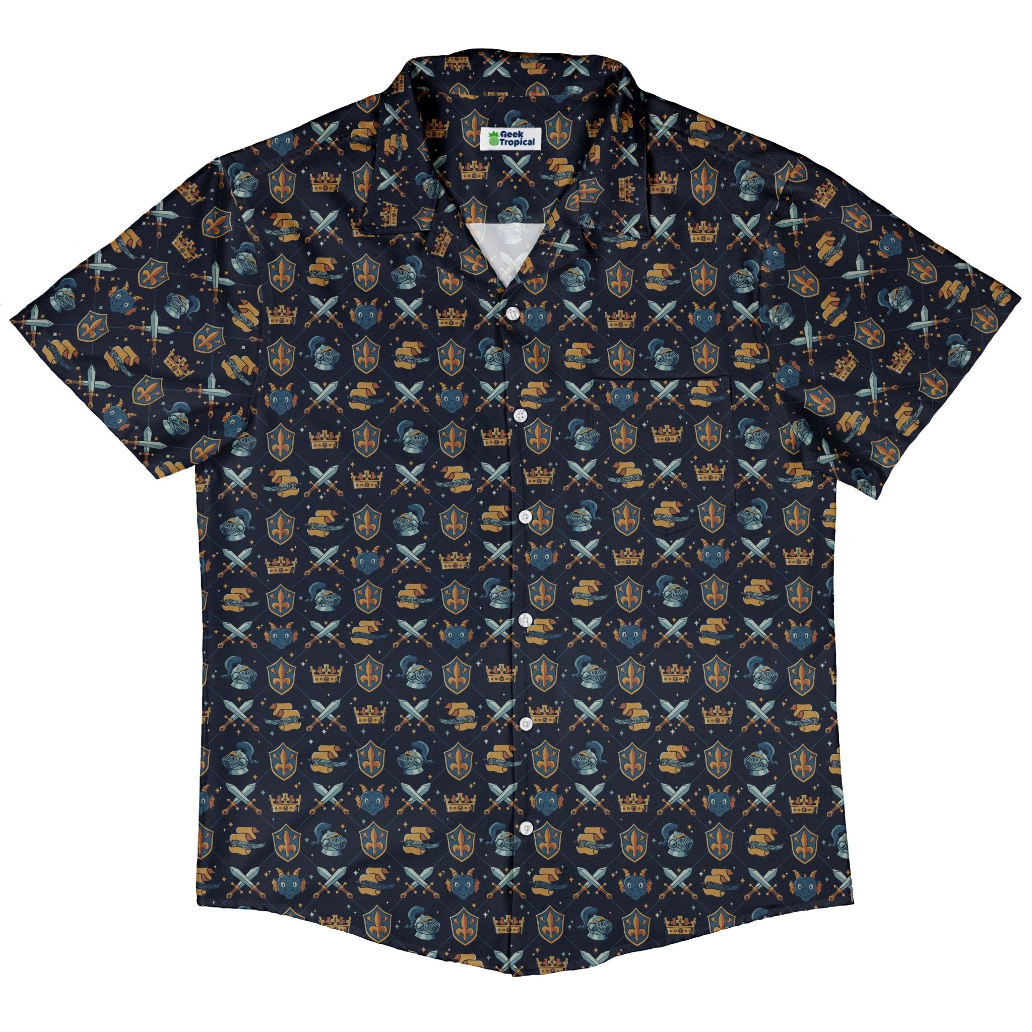 Knight Quest Crest Button Up Shirt 5