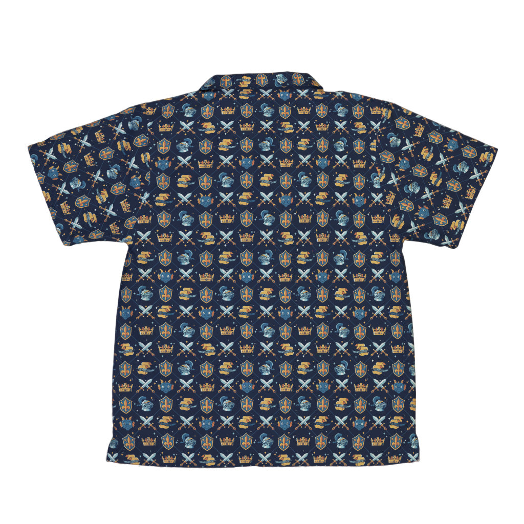 Knight Quest Crest Youth Hawaiian Shirt Back