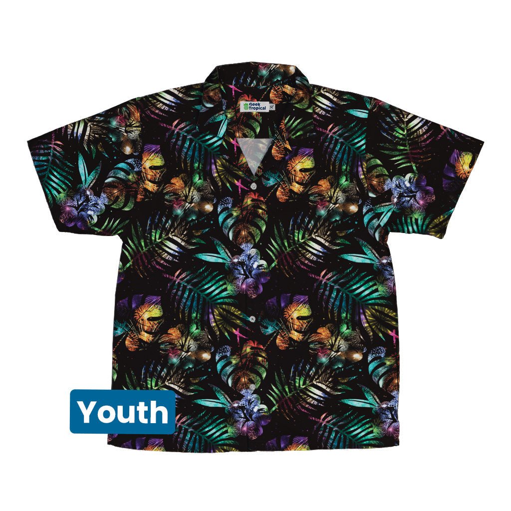 Knightly Fireworks Youth Hawaiian Shirt - Botany Print - Designs by Nathan - Q3