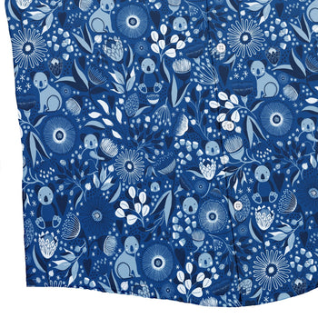 Koala Floral Button Up Shirt Geek Nerd adult sizing animal patterns botany print