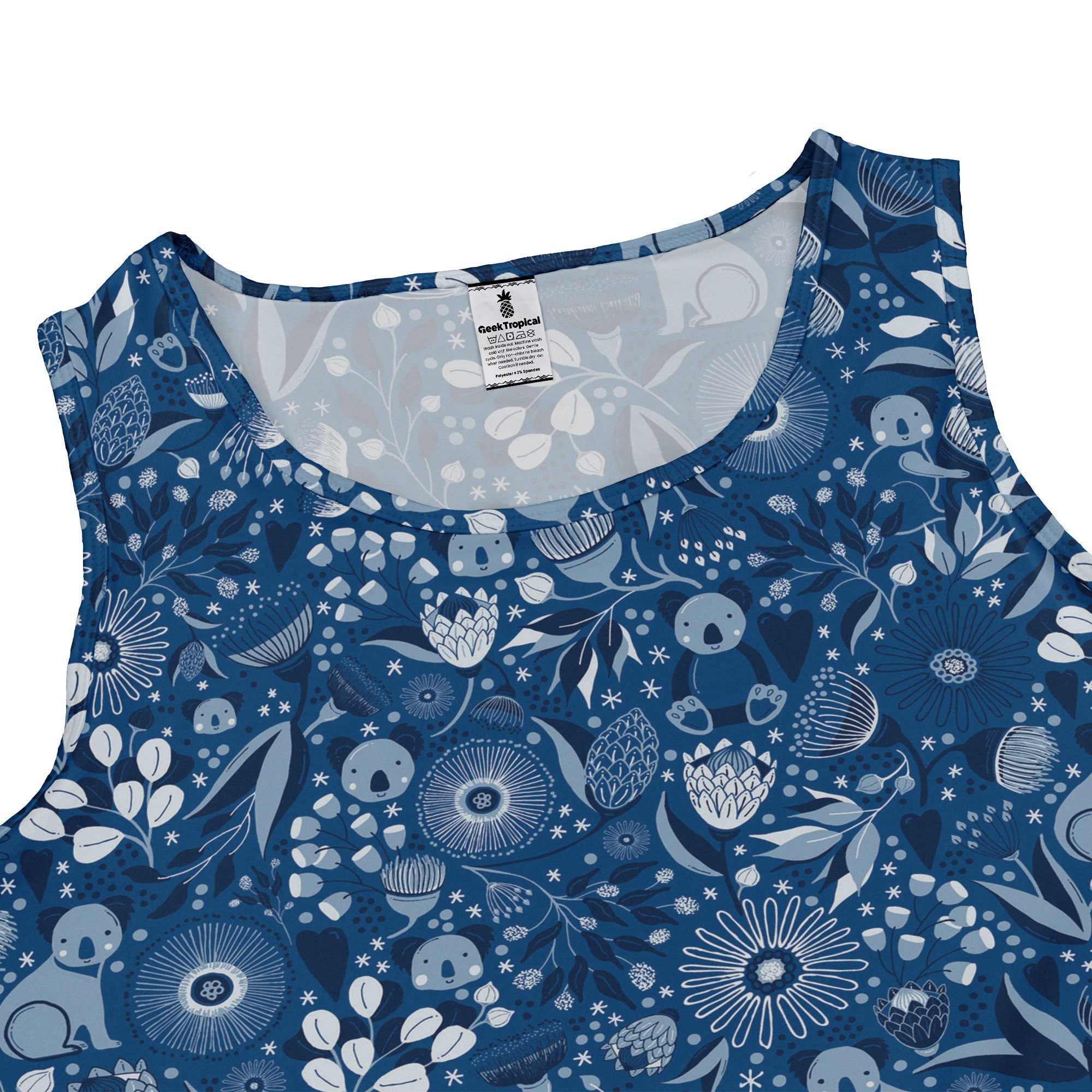 Koala Floral Dress Geek Nerd animal patterns botany print Design by Zirkus Design