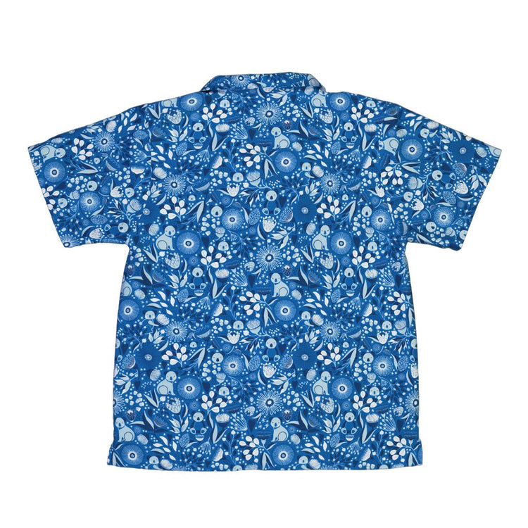 Koala Floral Youth Hawaiian Shirt Geek Nerd animal patterns botany print Design by Zirkus Design