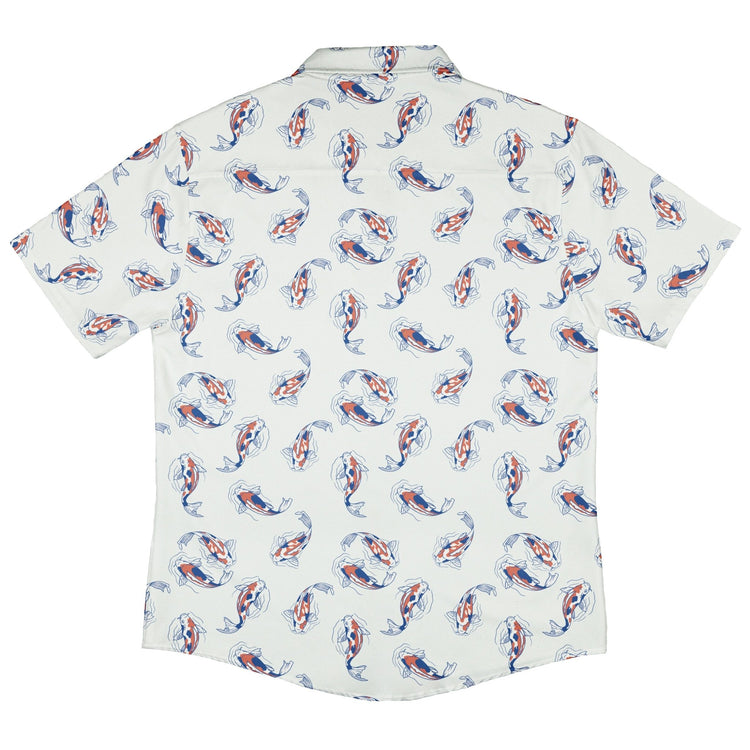 Koi Lake Button Up Shirt Geek Nerd 0925 adult sizing All Adult Button Up Shirts