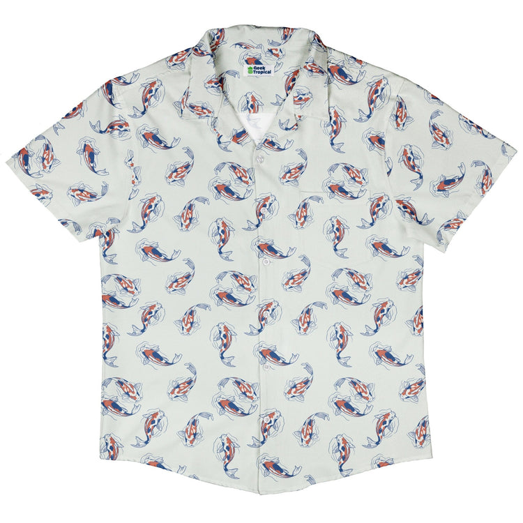 Koi Lake Button Up Shirt Geek Nerd 0925 adult sizing All Adult Button Up Shirts