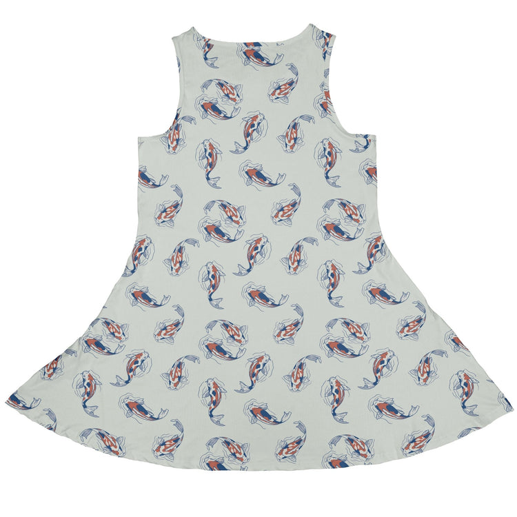Koi Lake Dress Geek Nerd 0925 Animal Patterns Botany Print