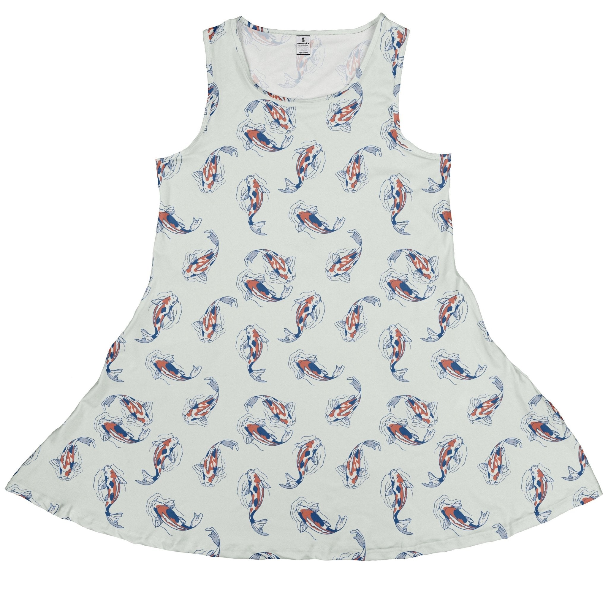 Koi Lake Dress Geek Nerd 0925 Animal Patterns Botany Print