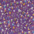 Lab Beakers Purple Science Long Sleeve Button Up Shirt Geek Nerd adult sizing FLOW DESC WRITING Maximalist Patterns