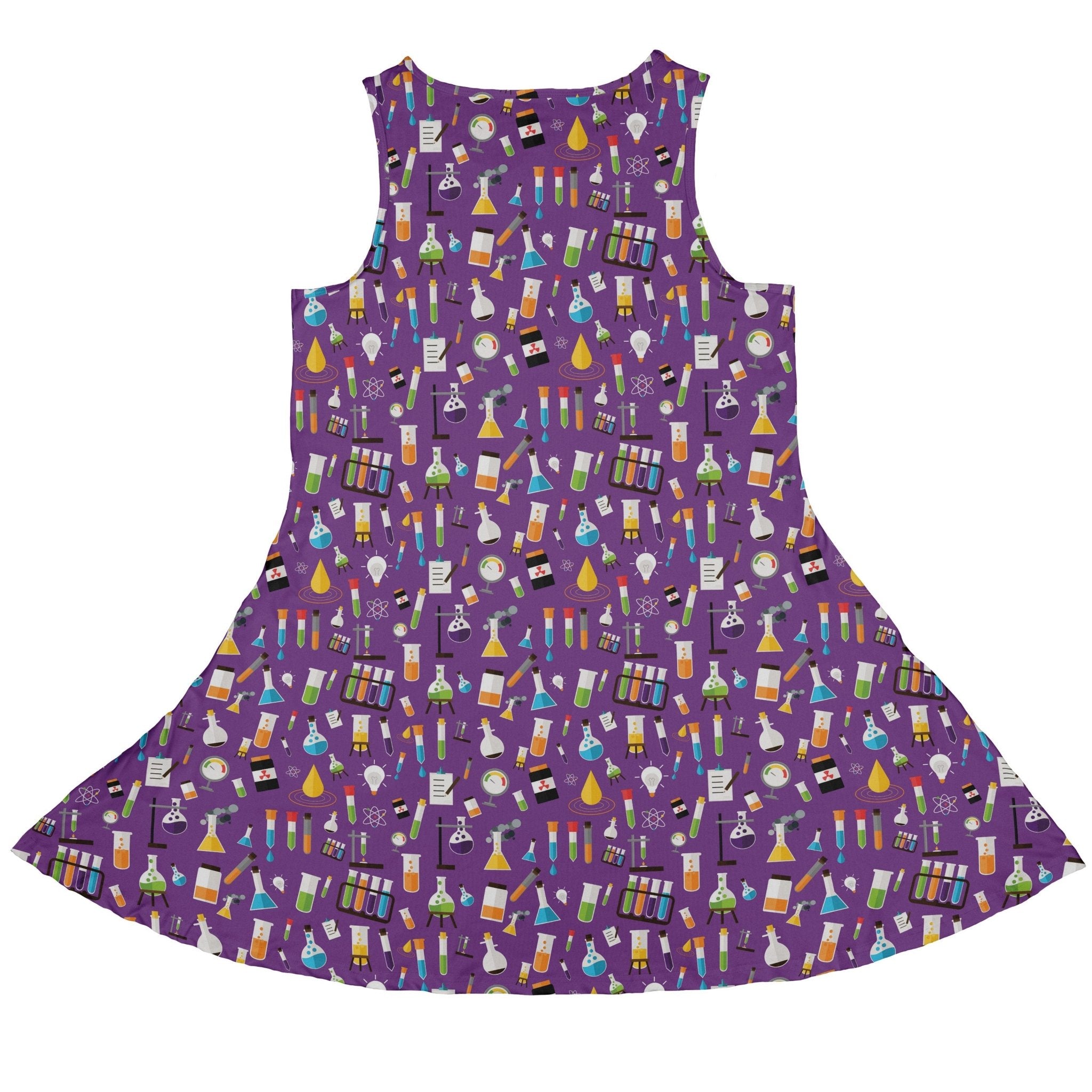 Lab Beakers Purple Science Dress Geek Nerd lx - C Maximalist Patterns science print