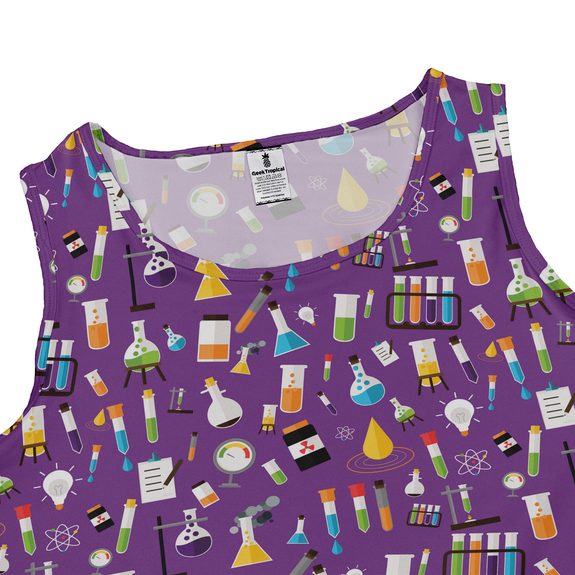 Lab Beakers Purple Science Dress Geek Nerd lx - C Maximalist Patterns science print