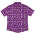 Lab Beakers Purple Science Button Up Shirt - adult sizing - Maximalist Patterns - science print