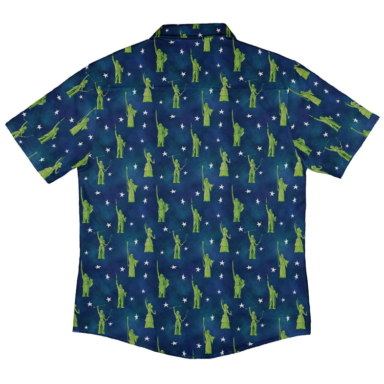 Lady Liberty Dnd Class Button Up Shirt - adult sizing - Designs by Nathan - dnd & rpg print