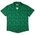 Leafy Green Dice Button Up Shirt - adult sizing - Botany Print - Design by Heather Davenport