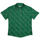 Leafy Mistletoe Dice Button Up Shirt Geek Nerd adult sizing Christmas Print Design by Heather Davenport