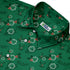 Leafy Mistletoe Dice Button Up Shirt Geek Nerd adult sizing Christmas Print Design by Heather Davenport