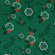 Leafy Mistletoe Dice Button Up Shirt Geek Nerd adult sizing Christmas Print Design by Heather Davenport