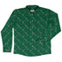 Leafy Mistletoe Dice Long Sleeve Button Up Shirt Geek Nerd adult sizing Christmas Print Design by Heather Davenport