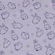 Lilac Anime Bunnies Long Sleeve Button Up Shirt Geek Nerd Animal Patterns Anime Design by Ardi Tong