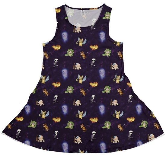 Little Monsters Dress Geek Nerd Designs by Nathan fantasy prints lx - C