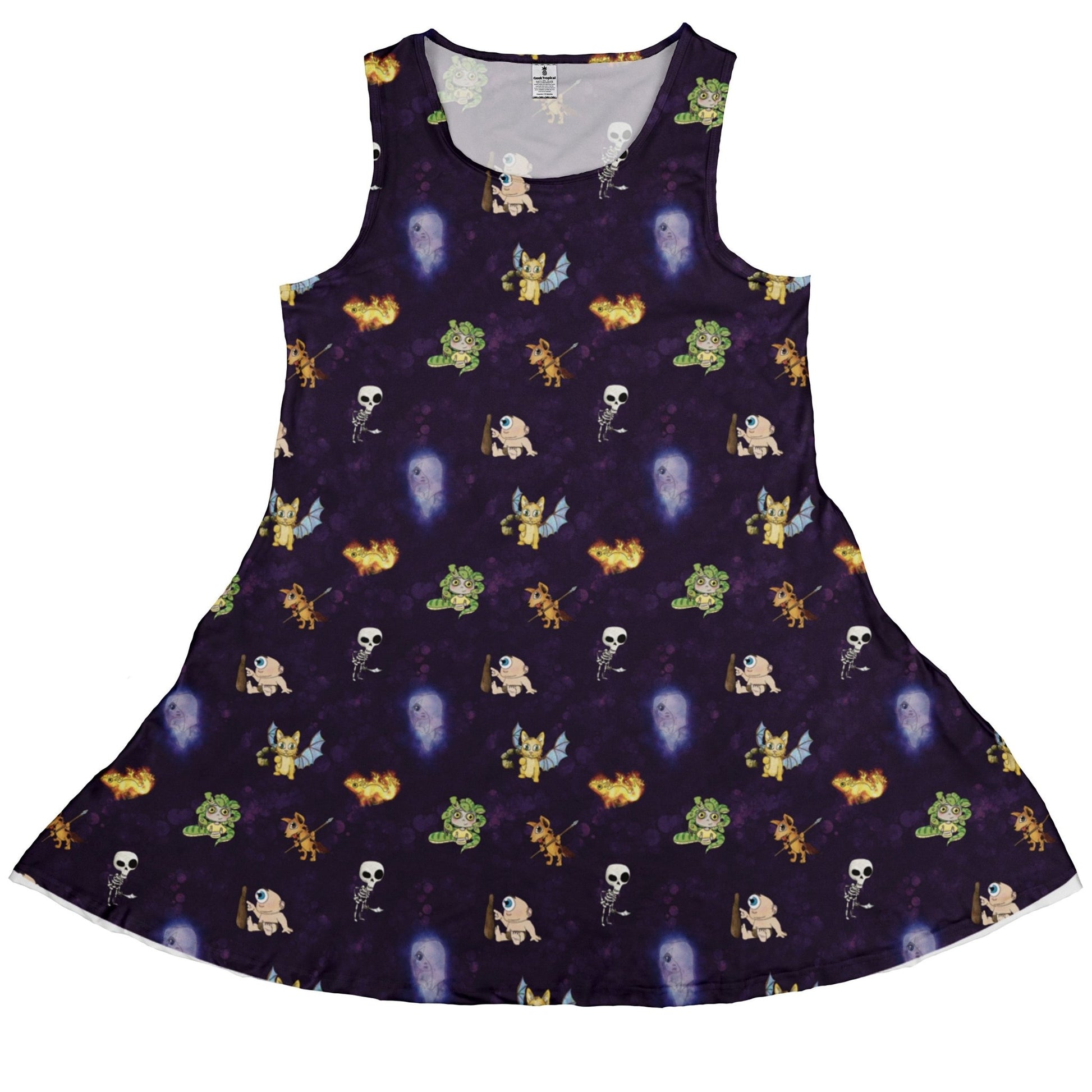 Little Monsters Dress Geek Nerd Designs by Nathan fantasy prints lx - C