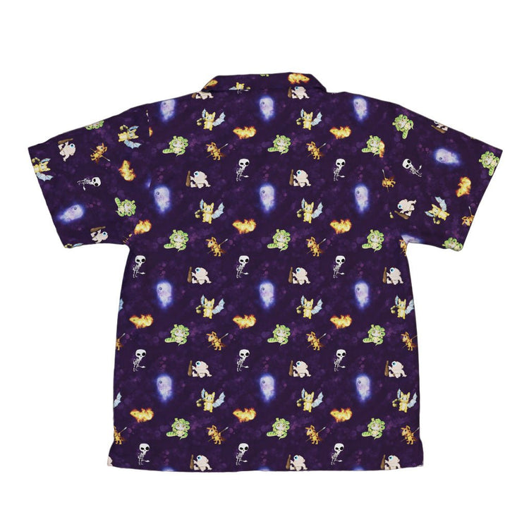 Little Monsters Youth Hawaiian Shirt Geek Nerd Designs by Nathan fantasy prints q225
