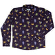 Little Monsters Long Sleeve Button Up Shirt Geek Nerd adult sizing Designs by Nathan fantasy prints
