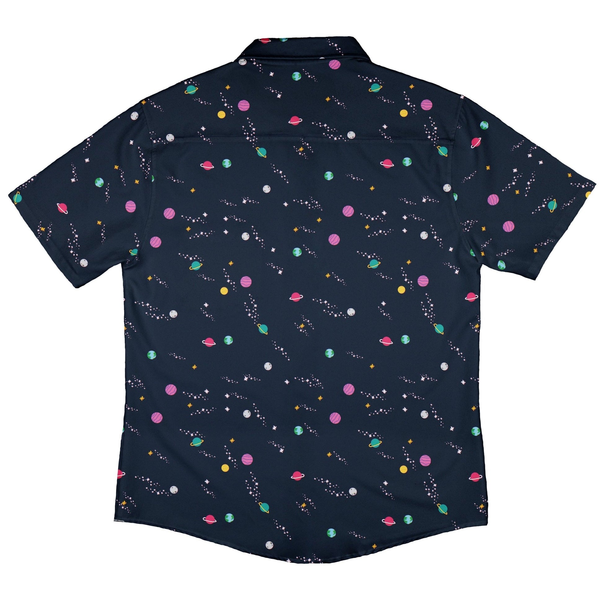 Lost in Space Planets Button Up Shirt - adult sizing - Design by Tobe Fonseca - outer space & astronaut print