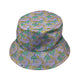 Luna Moth Gathering Bucket Hat Geek Nerd animal patterns botany print Design by Julie Kitzes