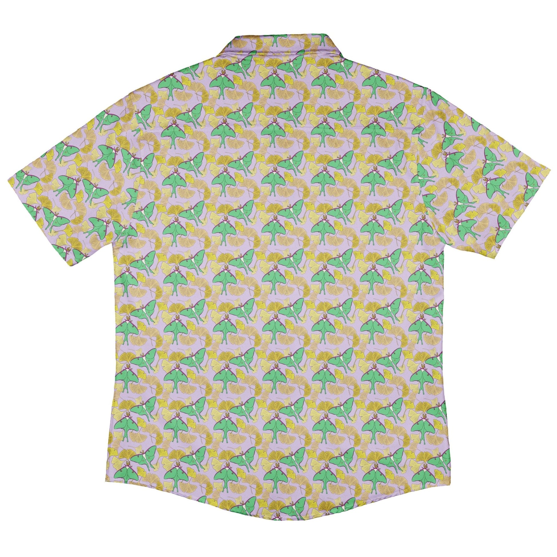 Luna Moth Gathering Button Up Shirt Geek Nerd adult sizing animal patterns botany print