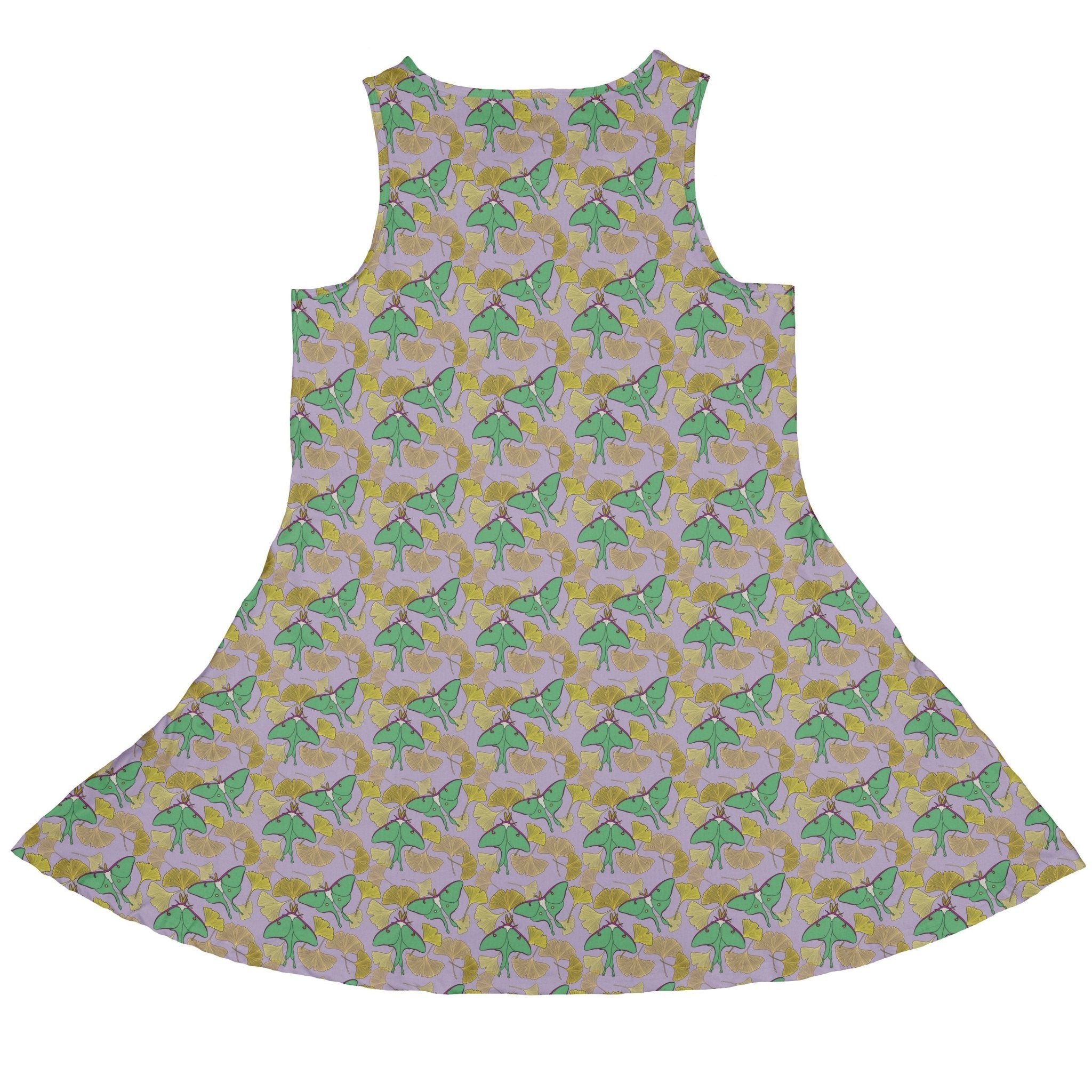 Luna Moth Gathering Dress Geek Nerd animal patterns botany print Design by Julie Kitzes