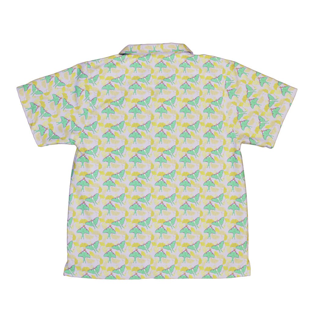 Luna Moth Gathering Youth Hawaiian Shirt Geek Nerd animal patterns botany print Design by Julie Kitzes