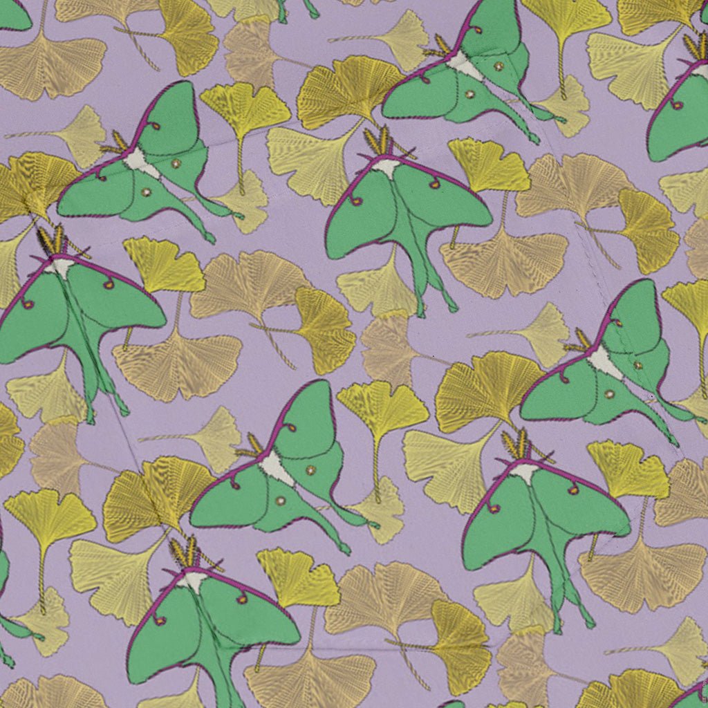 Luna Moth Gathering Long Sleeve Button Up Shirt Geek Nerd adult sizing animal patterns botany print