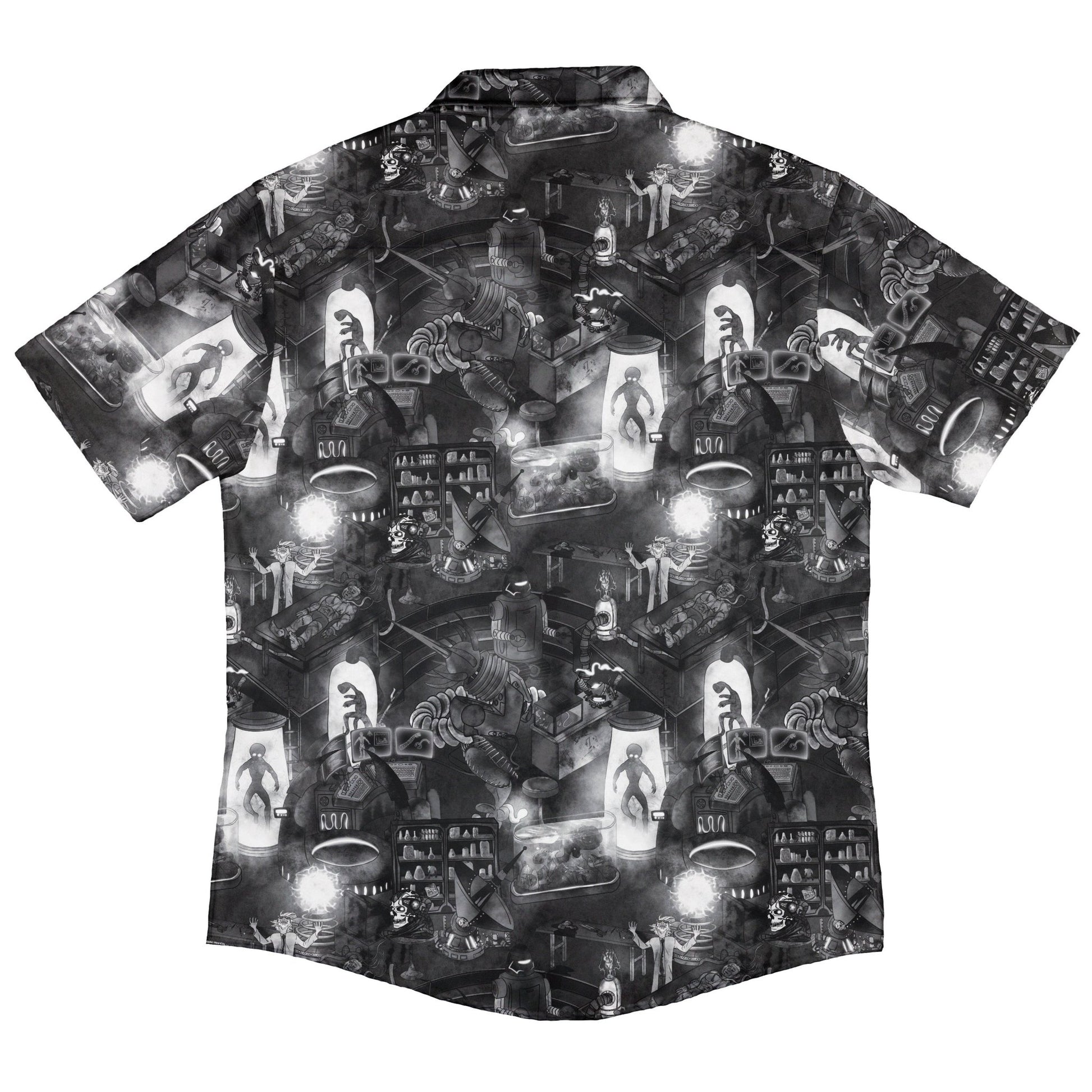Mad Lab Midnight Button Up Shirt Geek Nerd adult sizing halloween q4