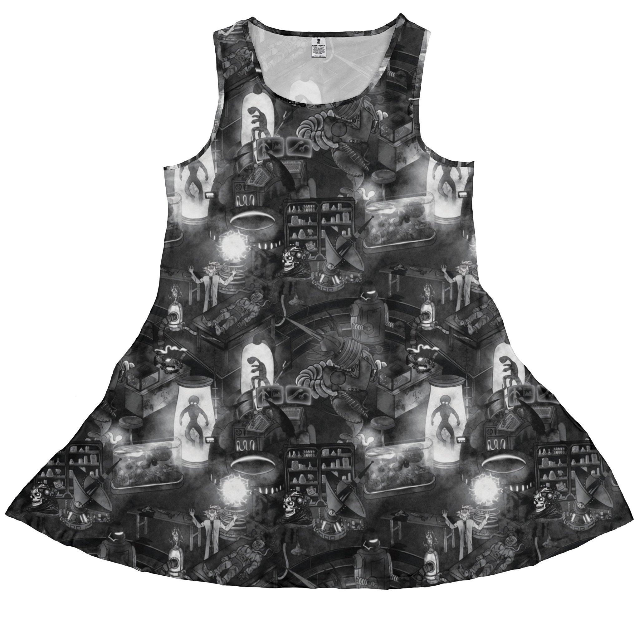 Mad Lab Midnight Dress Geek Nerd halloween lx - C q4