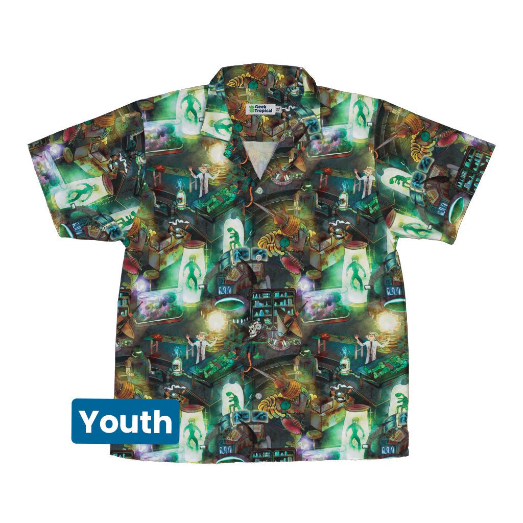 Mad Lab Youth Hawaiian Shirt Geek Nerd halloween q4