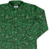 Mad Science Lab Green Long Sleeve Button Up Shirt Geek Nerd adult sizing FLOW DESC WRITING Maximalist Patterns