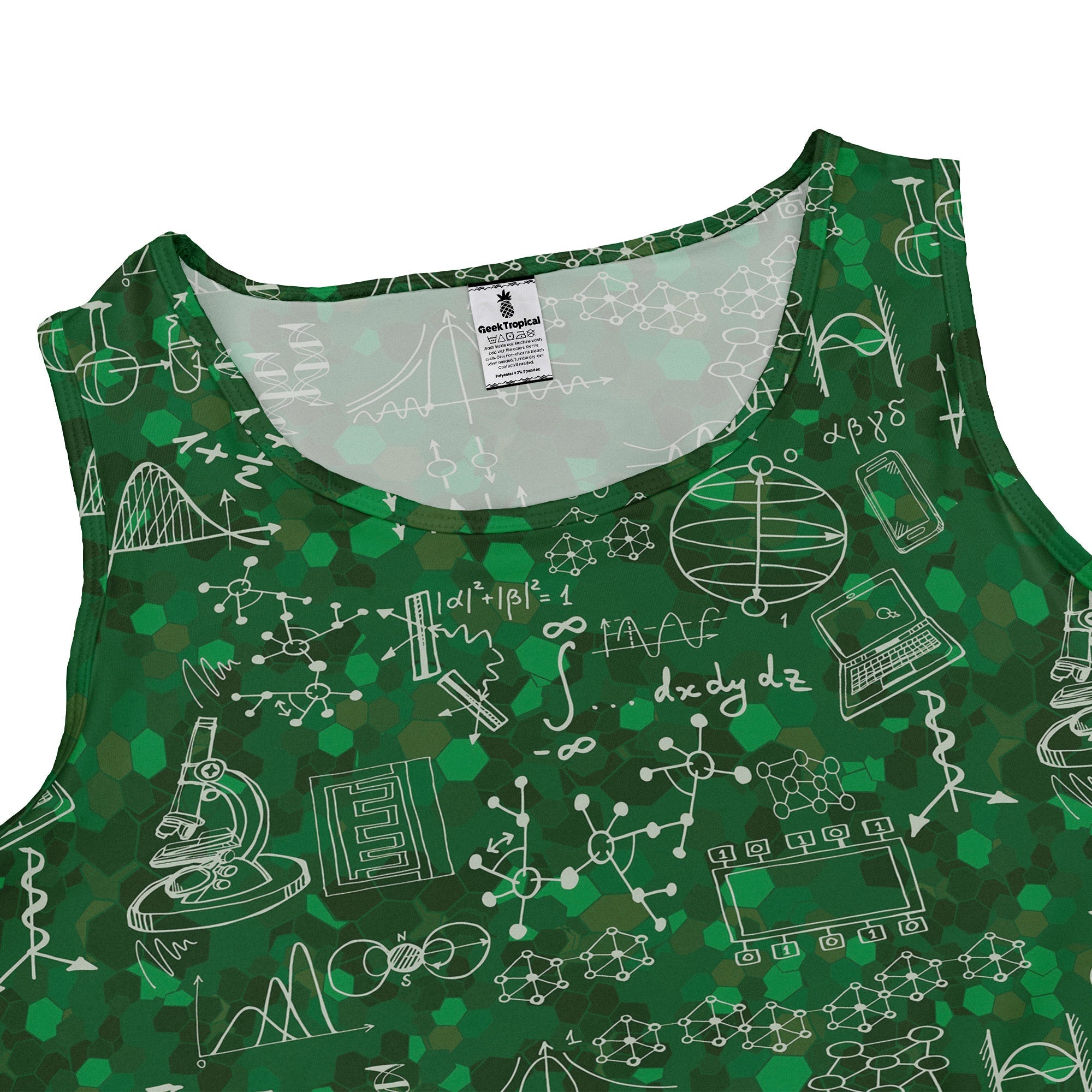 Mad Science Lab Green Dress Geek Nerd lx - C Maximalist Patterns science print