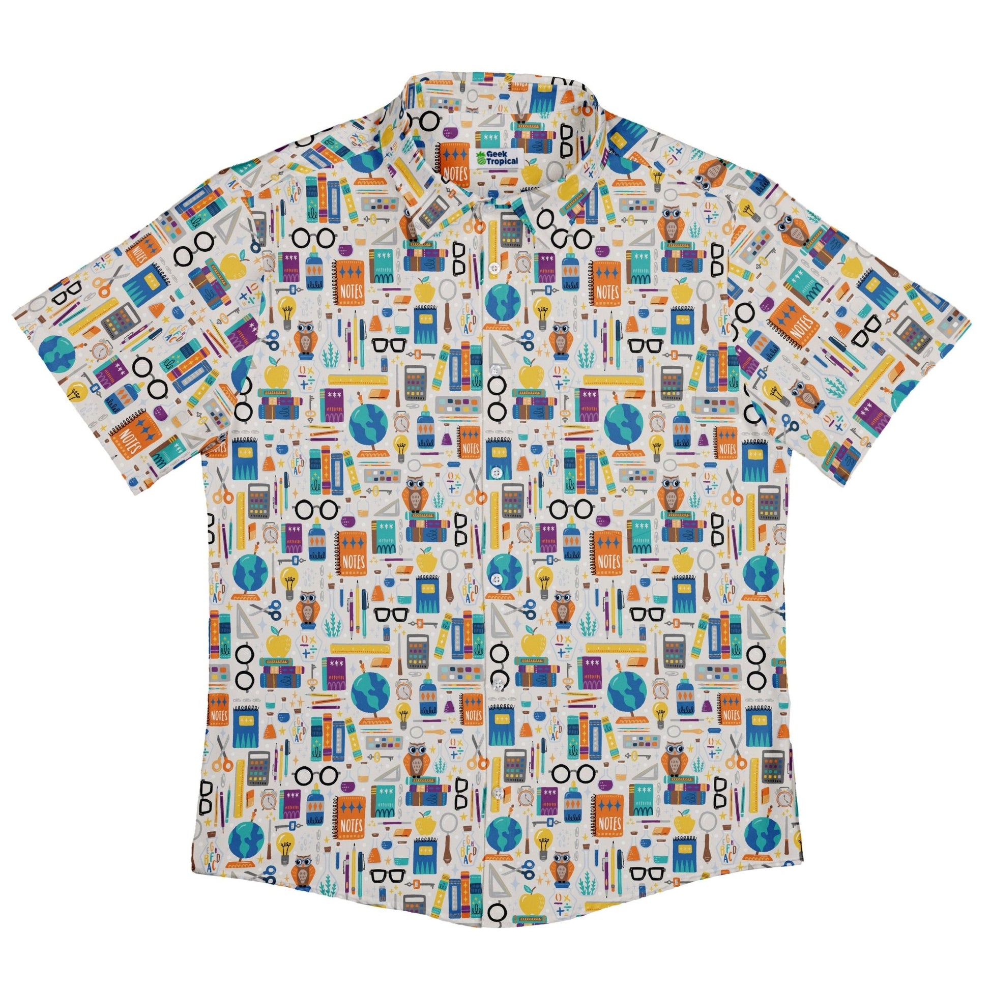 Magic Academics Button Up Shirt Geek Nerd adult sizing Design by Zirkus Design q225