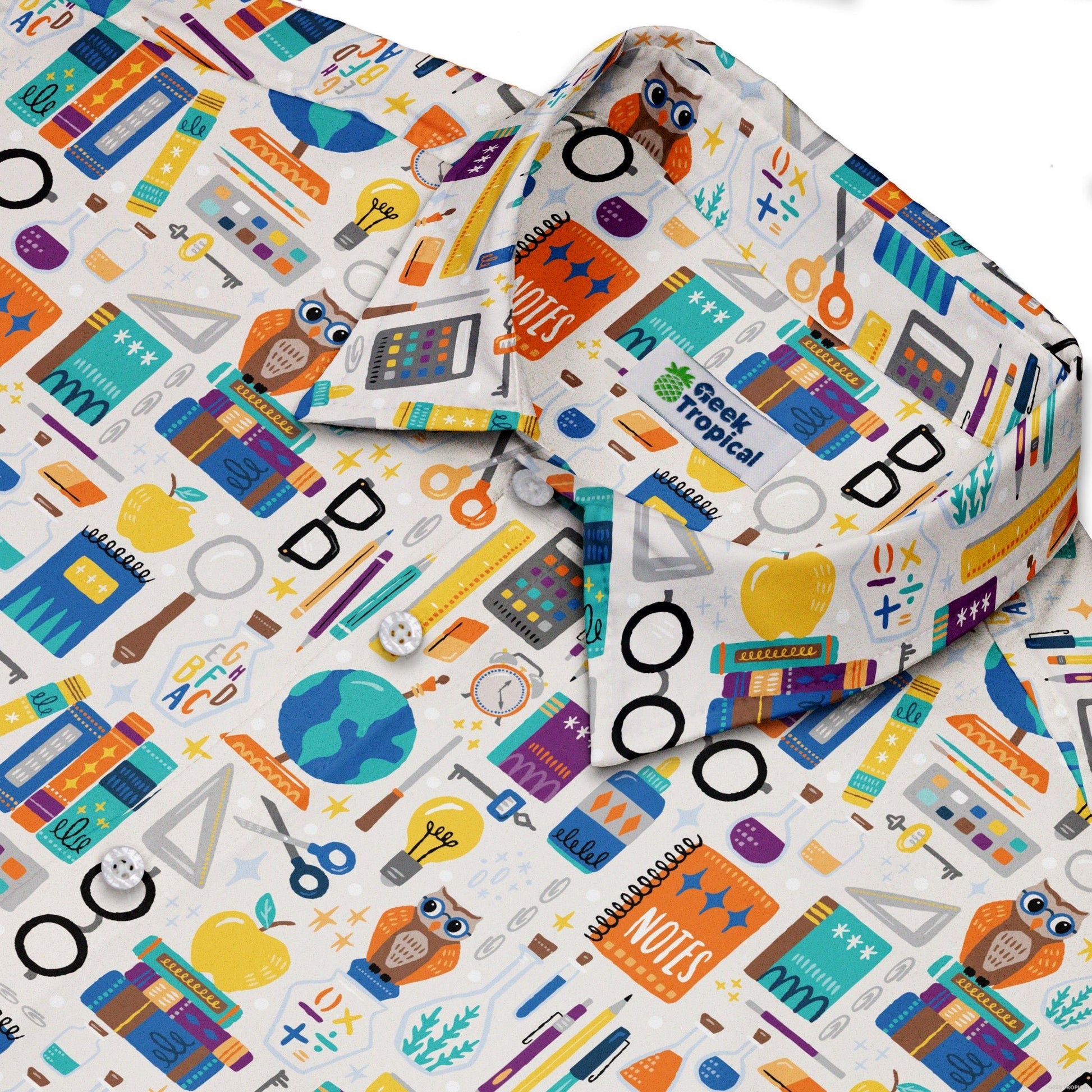 Magic Academics Button Up Shirt Geek Nerd adult sizing Design by Zirkus Design q225